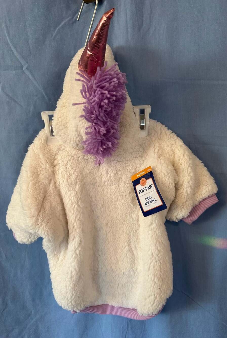 Top Paw Fashion Unicorn Pet Sweater Size Medium White Dog Apparel Costume